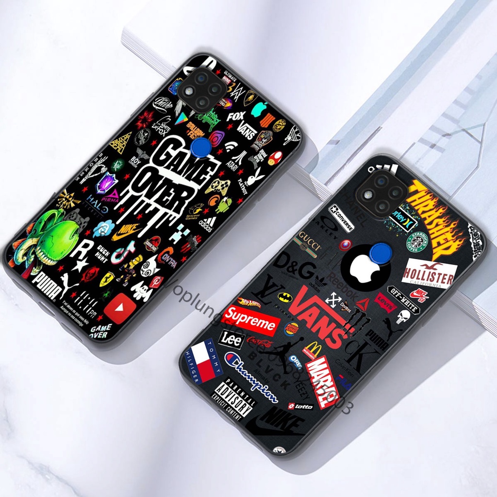 Ốp lưng Xiaomi Redmi 9C in hình thương hiệu thời trang đa sắc cá tính.