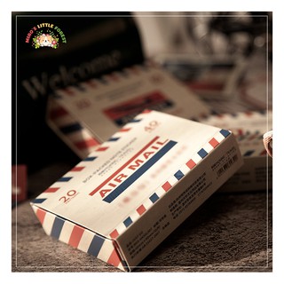 Hộp sticker dán vintage Airmail tem vé chủ đề retro | MST404