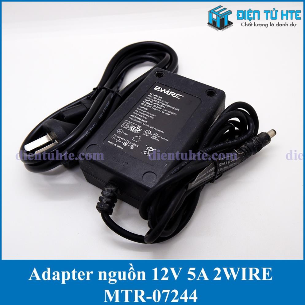 Adapter nguồn 12V 5A 2WIRE MTR-07244 [HTE Quy Nhơn CN2]