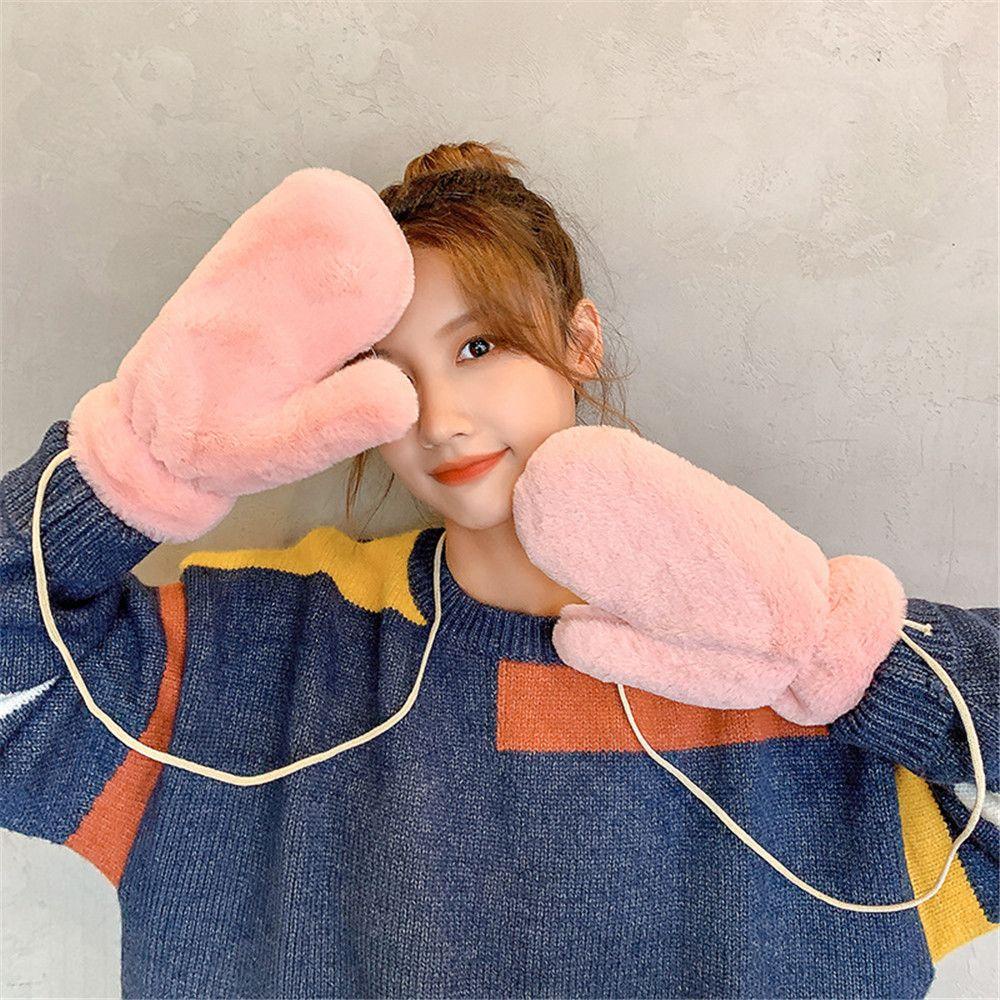 OKDEALS 1 Đôi Găng Tay Hở Ngón Thời Trang Mùa Đông Hàn Quốc Dành Cho Nữ