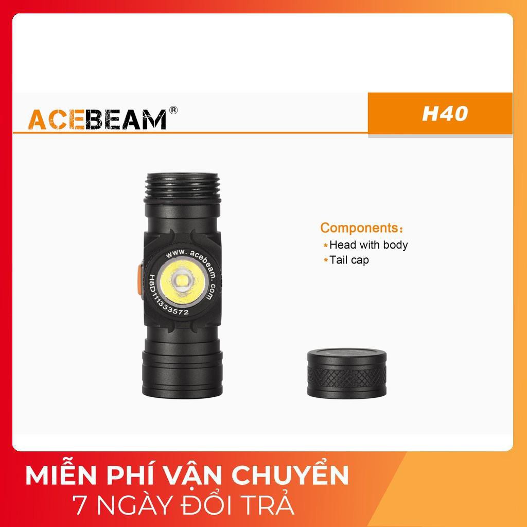 Đèn pin đội đầu ACEBEAM H40 độ sáng 1050lm chiếu xa 102m siêu nhỏ pin 14500 AA (không kèm) Đèn &amp; Đèn pin