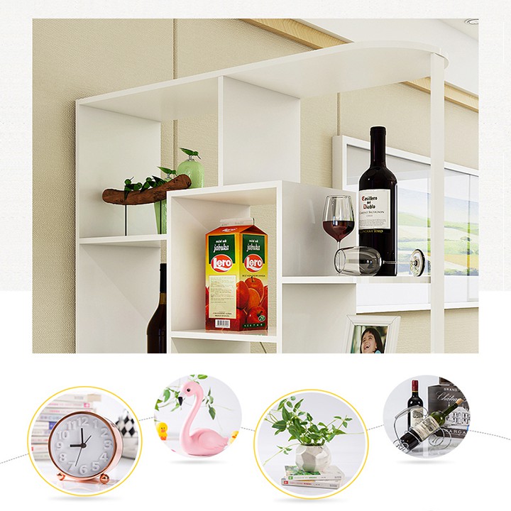 KỆ RƯỢU/ TỦ RƯỢU KIÊM VÁCH NGĂN ĐA NĂNG PHÒNG KHÁCH GỖ MDF PHỦ MELAMINE CAO CẤP CHỐNG THẤM NƯỚC/ TUR053