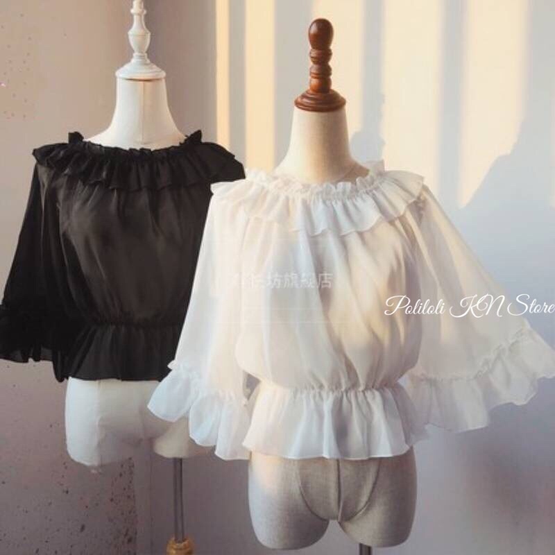 Áo blouse voan Lolita
