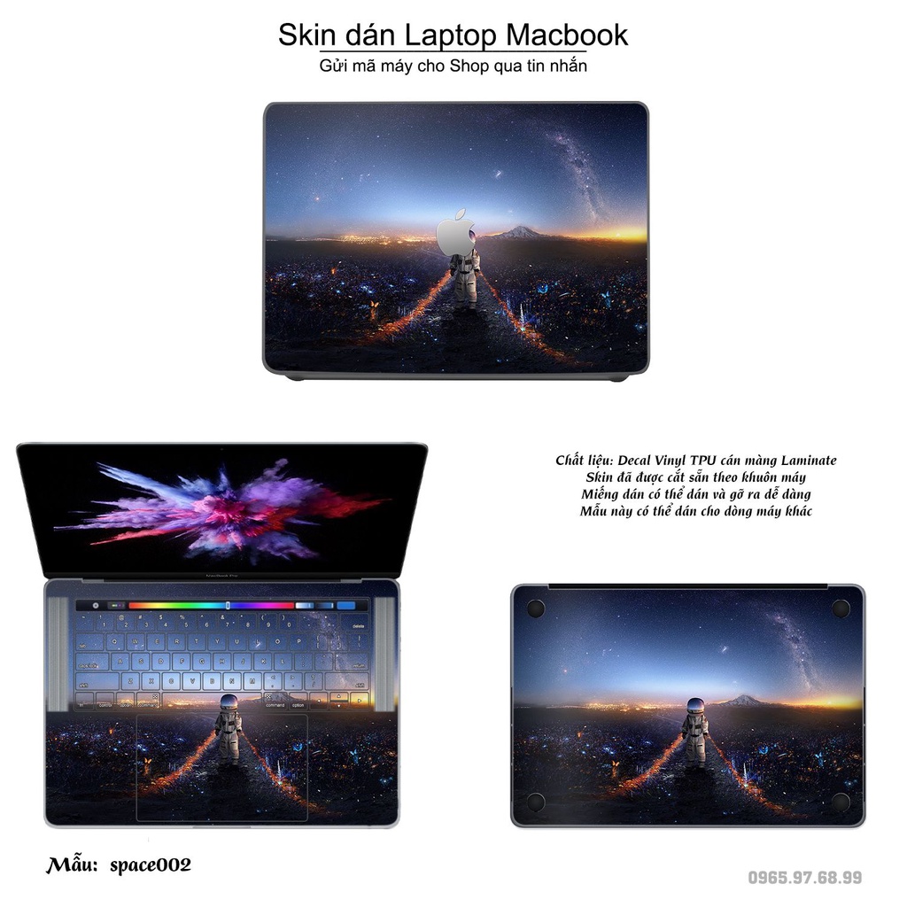 Skin dán Macbook mẫu không gian (đã cắt sẵn, inbox mã máy cho shop)