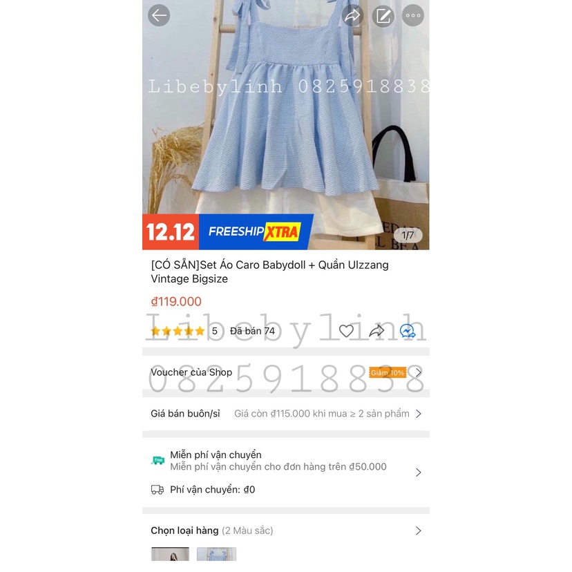 Set Áo Caro Babydoll+Quần Ulzzang Vintage Bigsize