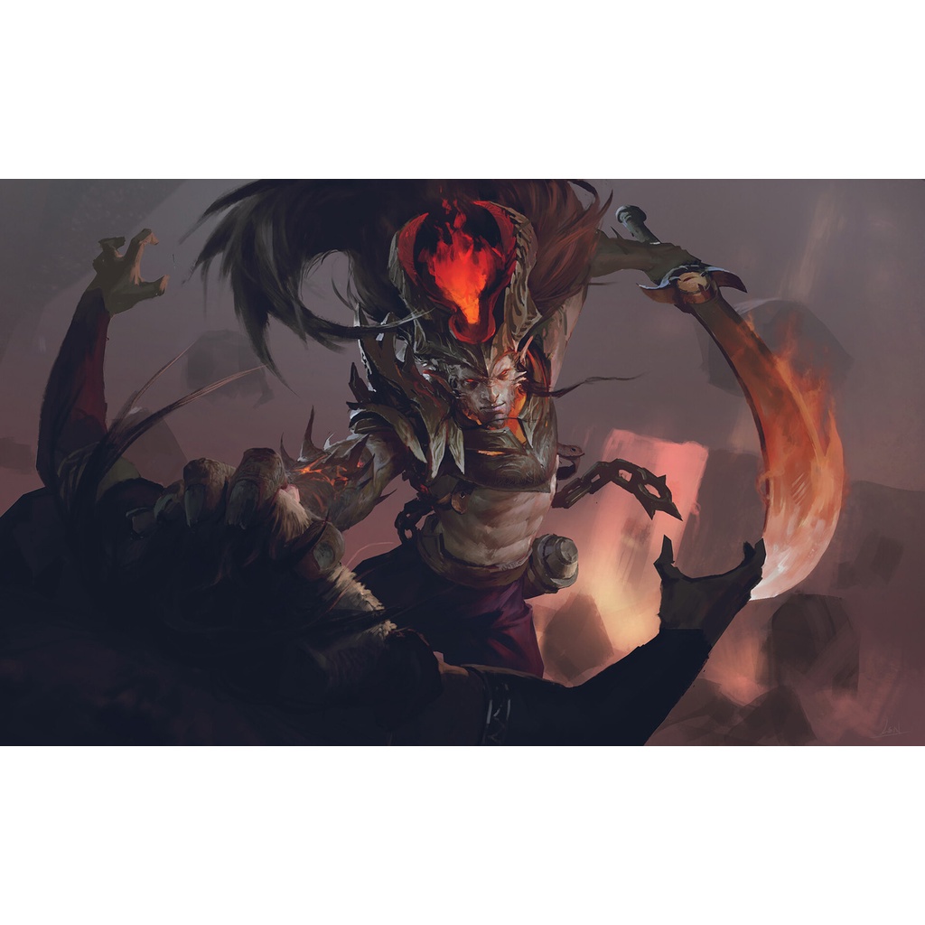 Poster A3, A4, A5 dán tường League of Legends, decal trang trí có keo YASUO - Mẫu 1, nhận in theo yêu cầu