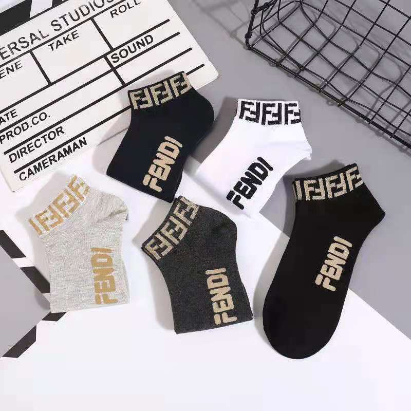 Set 3 / 5 Đôi Vớ Ngắn Chất Liệu cotton Thoáng Khí Thân Thiện Với Da