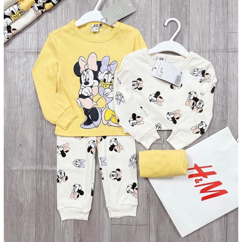 Set 2 bộ cotton HM hình minnie cho bé gái