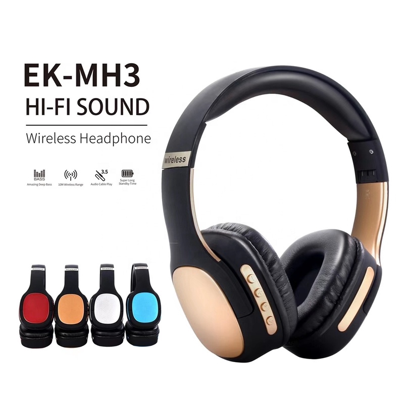 Tai Nghe Không Dây Pulierde MH3 Bluetooth 5.0 Chơi Game Chống Thấm Nước HIFI Loa Siêu Trầm 2020 Có Thể Gập Lại