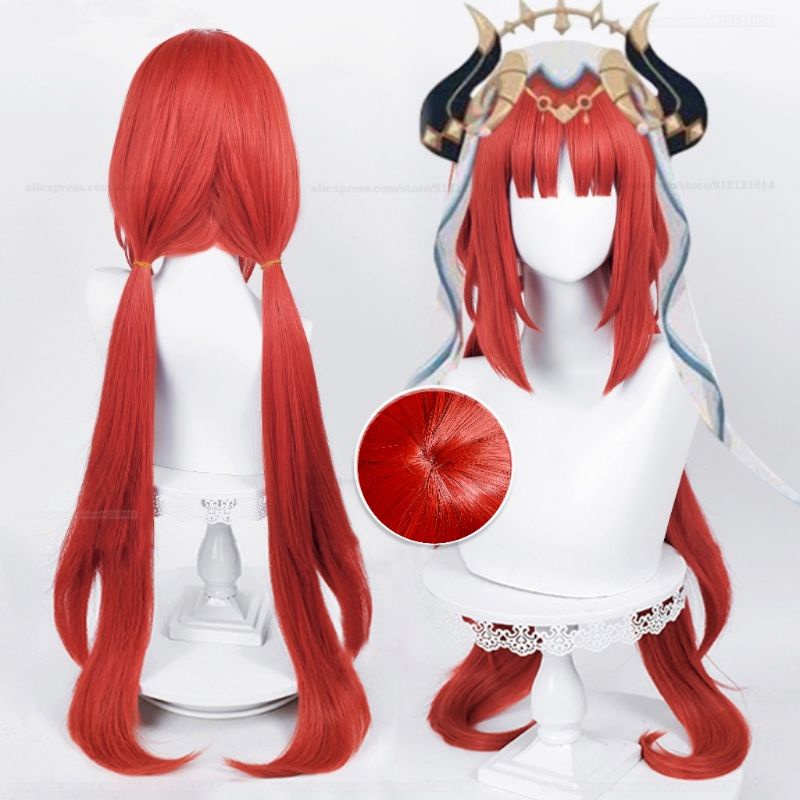 Wig/Tóc giả Nilou - Genshin Impact màu đỏ