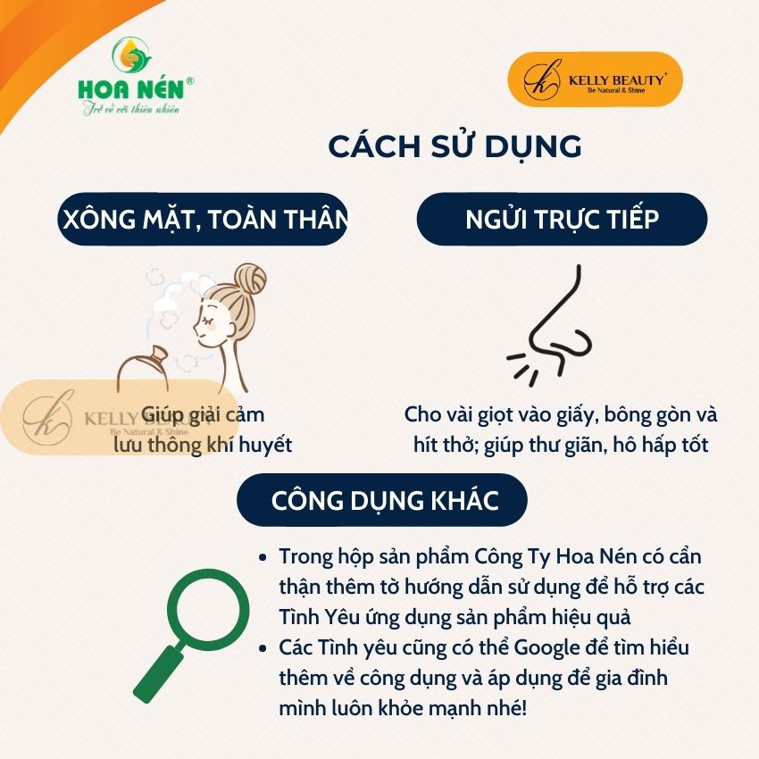 Tinh Dầu Bạc Hà HOA NÉN 100ml - Giúp Thông Mũi, Giảm Đau Bụng, Đầy Hơi, Sát Khuẩn, Đuổi Côn Trùng | KELLY BEAUTY