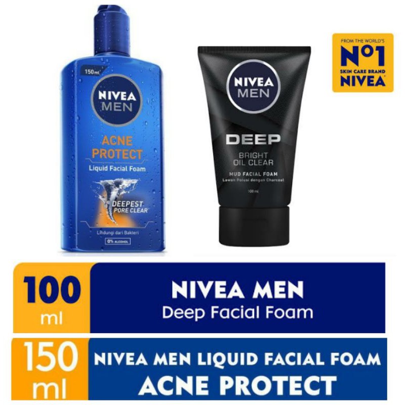 (hàng Mới Về) Xà Phòng Rửa Mặt Tạo Bọt Nivea Trị Mụn Cho Nam 150ml