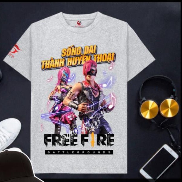 VHL Store  Áo Free Frie ghi xám cotton cực đẹp Roker nam nữ VHL Store