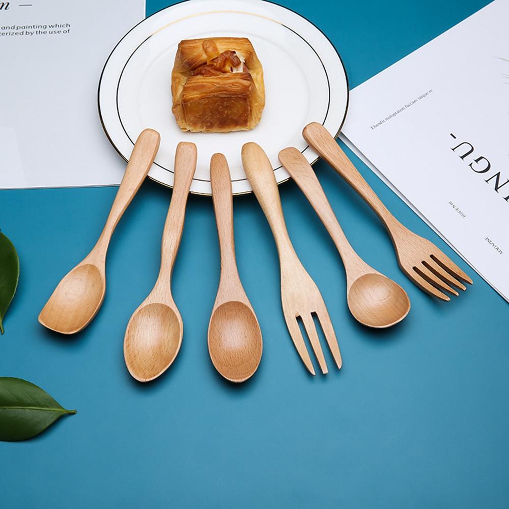 YIYU Bộ Muỗng Nĩa Bằng Gỗ Phong Cách Nhật Bản
