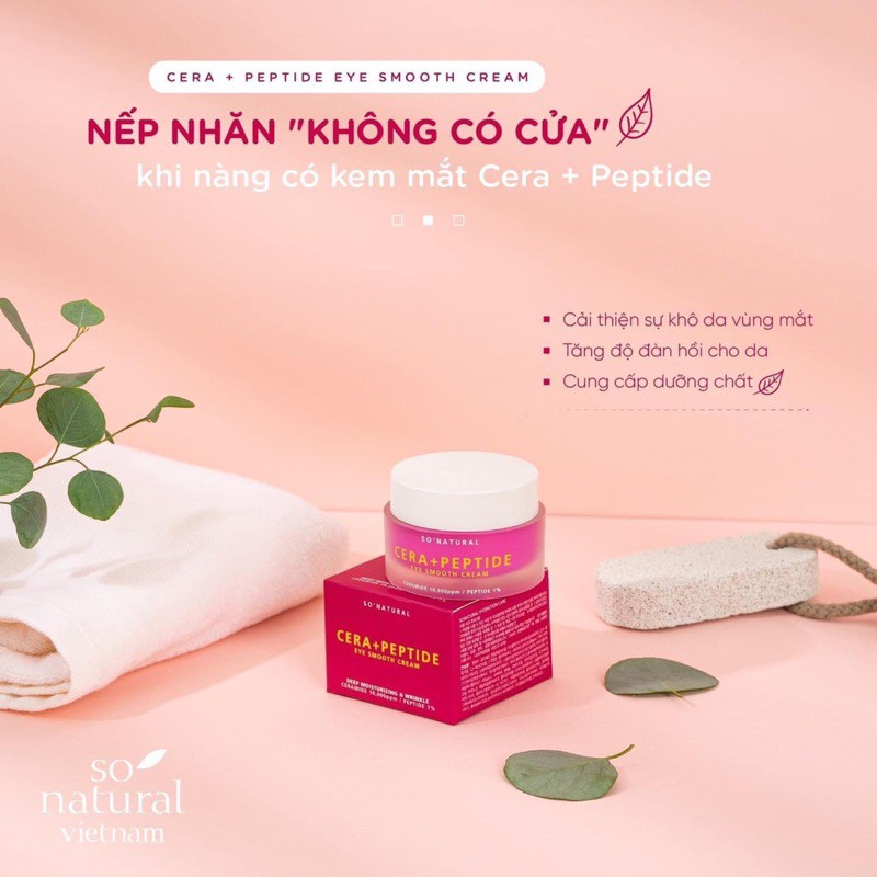 [CHÍNH HÃNG] KEM MẮT XOÁ NẾP NHĂN VÀ QUẦN THÂM MẮT NHẬP KHẨU HÀN QUỐC TỐT NHẤT HÃNG SO NATURAL 🍃