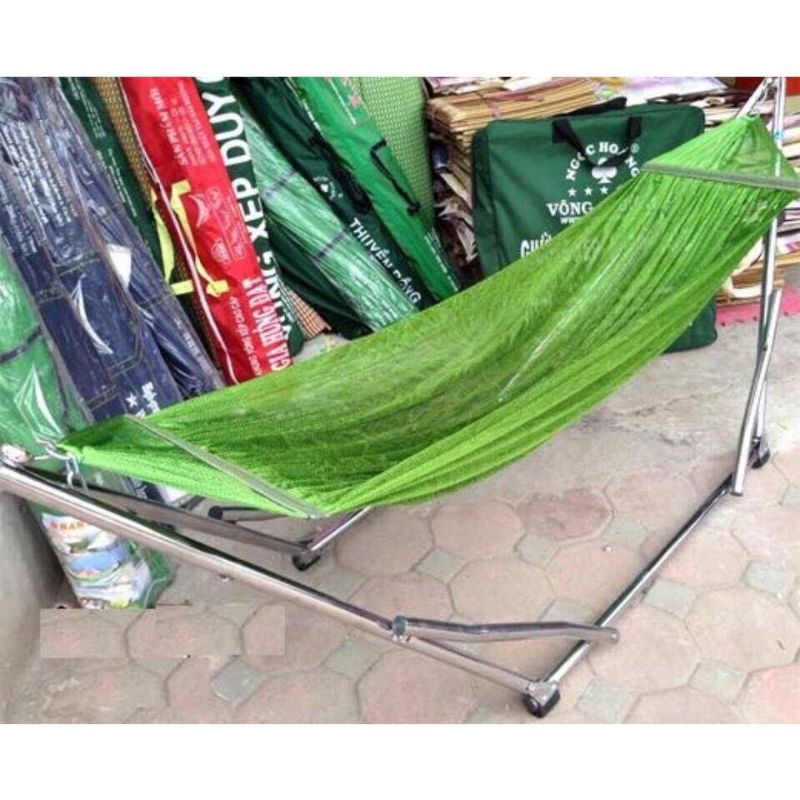 Võng xếp INOX size người lớn giá buôn( khung+ tặng lưới)