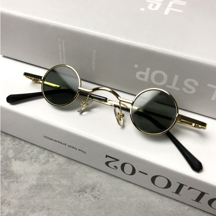 Kính Mát Siêu Nhỏ Gọng Tròn Retro Vintage Thời Trang - Kính gọng tròn bé nhở xinh xắn