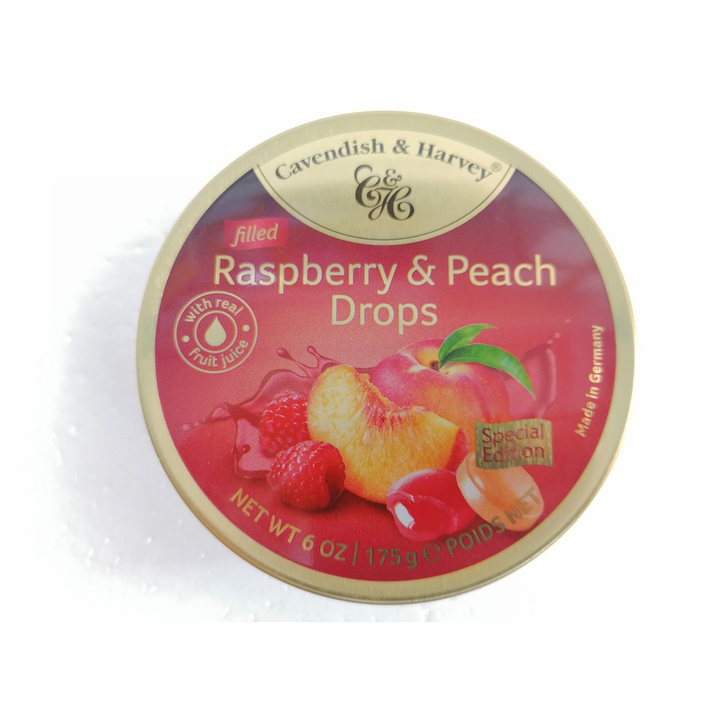 Kẹo trái cây Cavendish & Harvey Raspberry & Peach