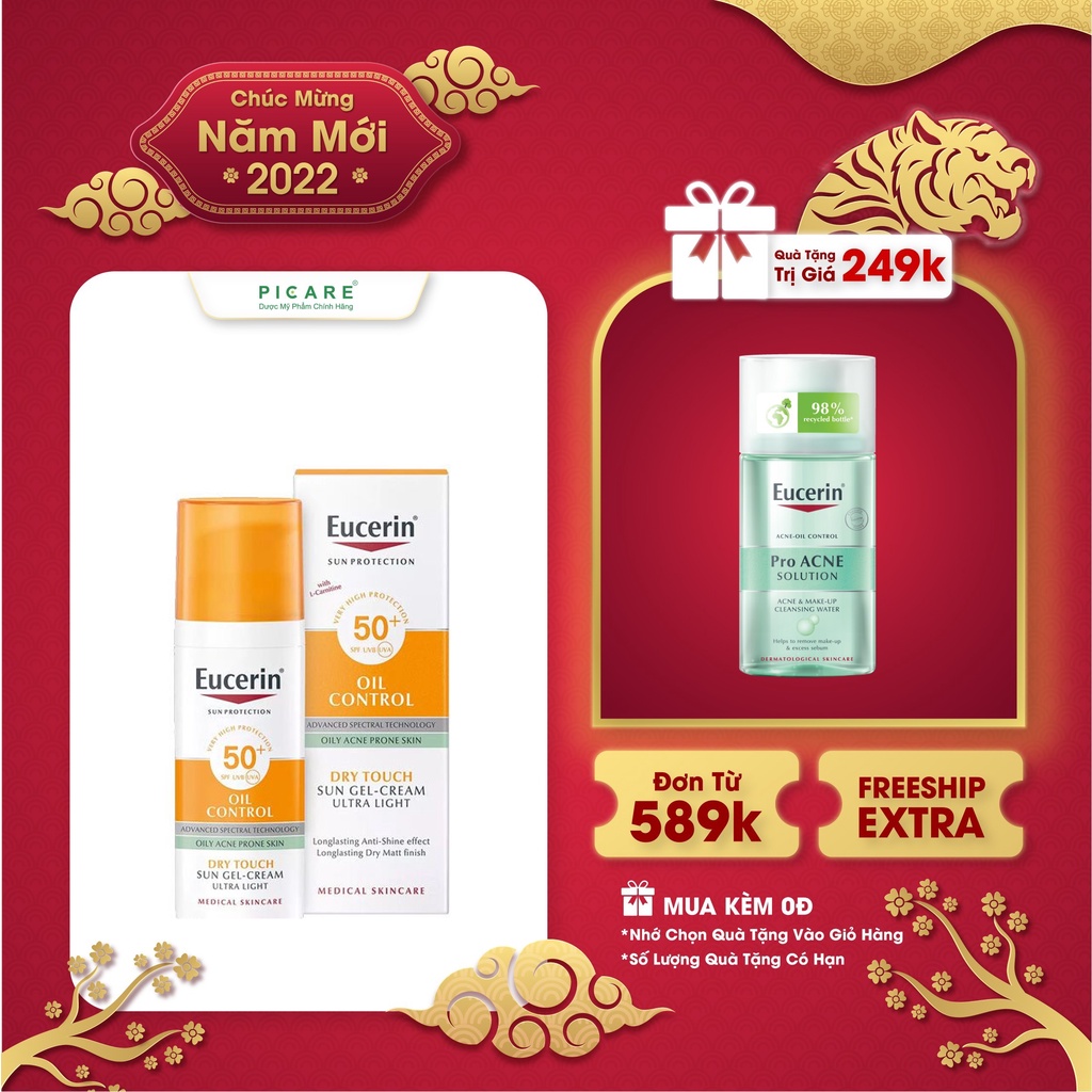 Kem chống nắng cho da nhờn mụn Eucerin Sun Oil Control Dry Touch SPF50+ 50ml