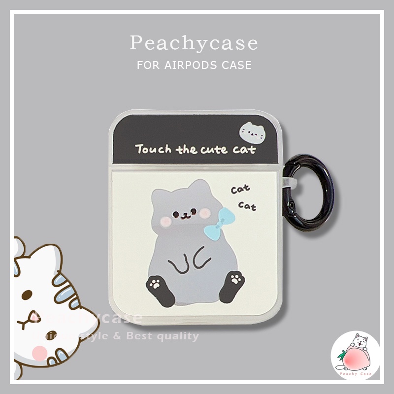 Vỏ Bảo Vệ Hộp Sạc Tai Nghe Airpods 1 2 Pro Air Pod 3 Không Dây Tráng Gương Hình Chú Mèo Dễ Thương Kèm Nhẫn Chống Thất Lạc Tiện Dụng
