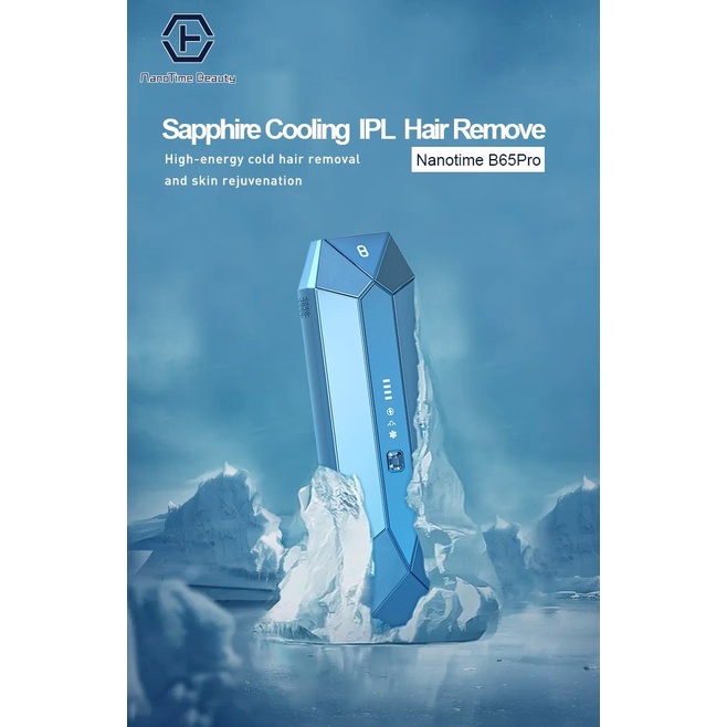 Máy Triệt Lông Trẻ Hoá Da Công Nghệ IPL Sapphire Lạnh Pin Sạc NanoTime B65Pro - Hàng Chính Hãng NanoTime