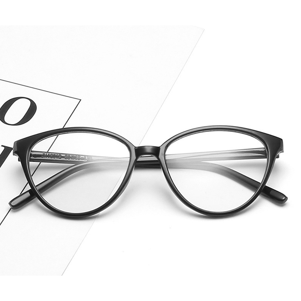 (KIQI-FASHION) COD Mắt Kính Chống Ánh Sáng Xanh Gọng Mắt Mèo Trong Suốt Thời Trang Thanh Lịch Cho Nữ
