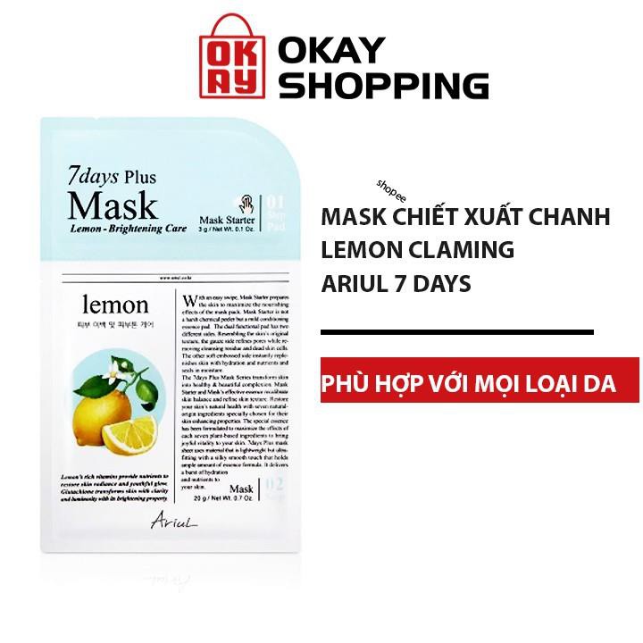 Mặt nạ 2 bước Ariul 7 Days Plus Mask Lemon Water 20g
