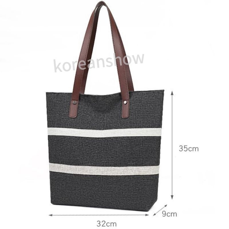 túi tote đeo chéo Túi Xách Tay Bằng Vải Canvas Họa Tiết Sọc Thời Trang Dành Cho Nữ-65
