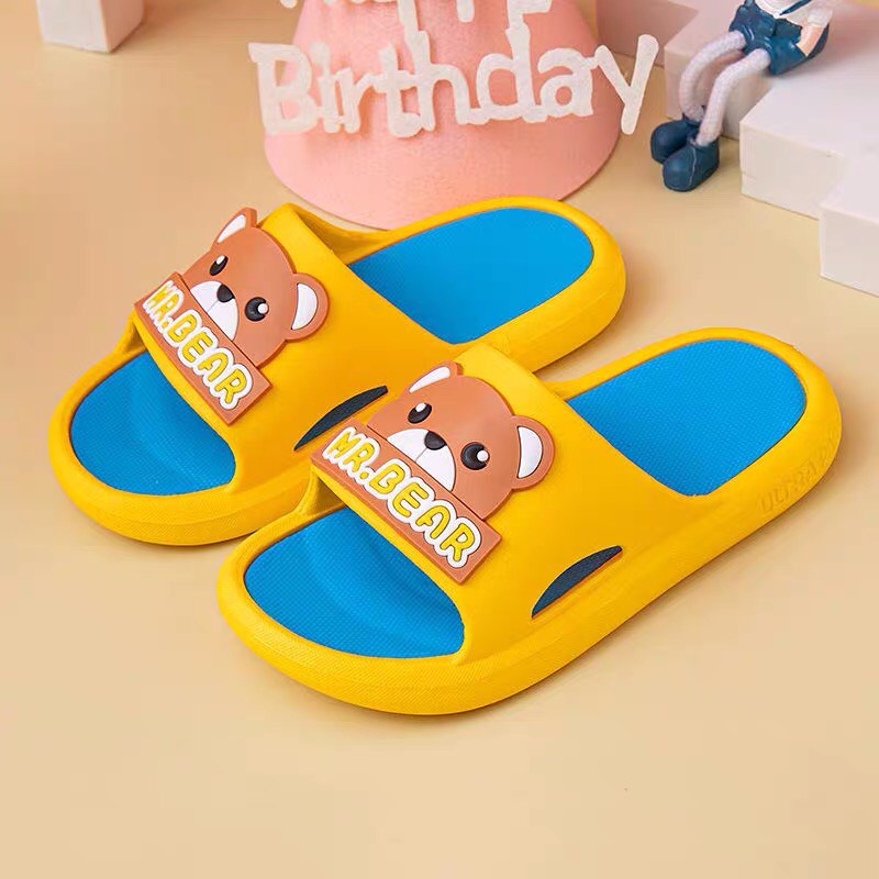 Dép nhựa đúc hình gấu bé trai bé gái mang đều đẹp