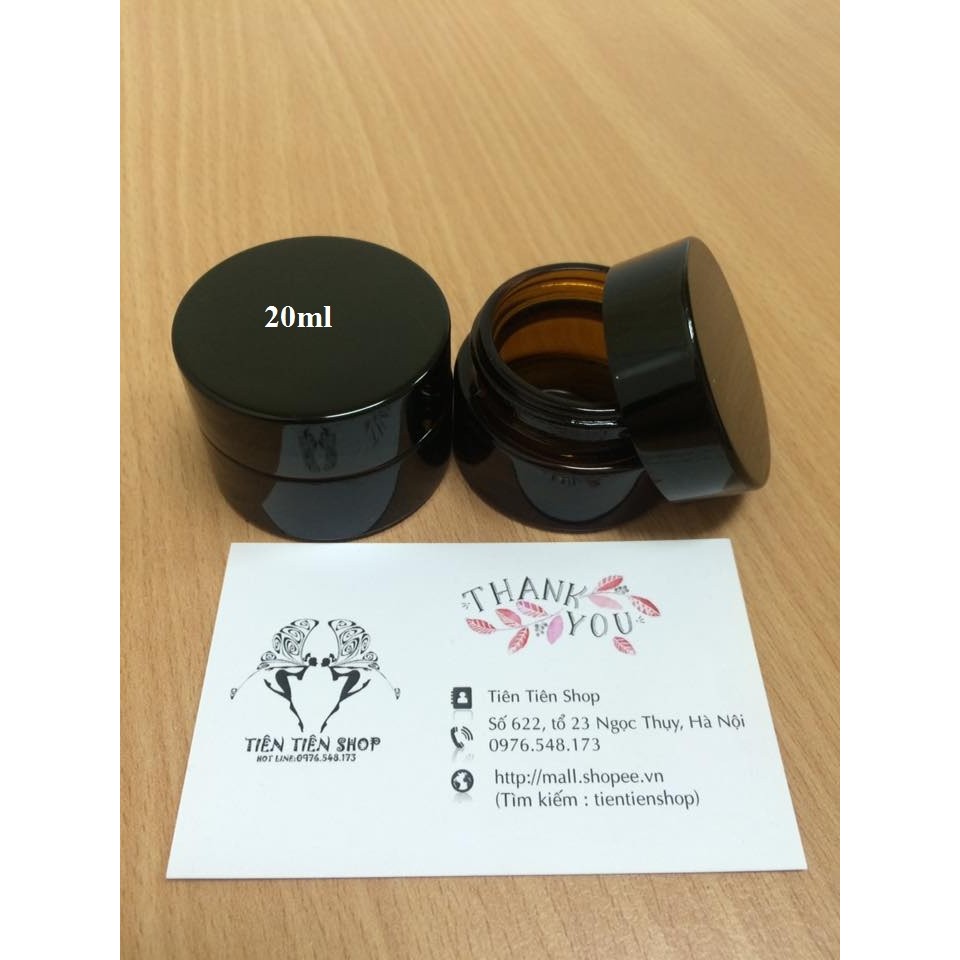 Hũ thủy tinh nâu 20ml