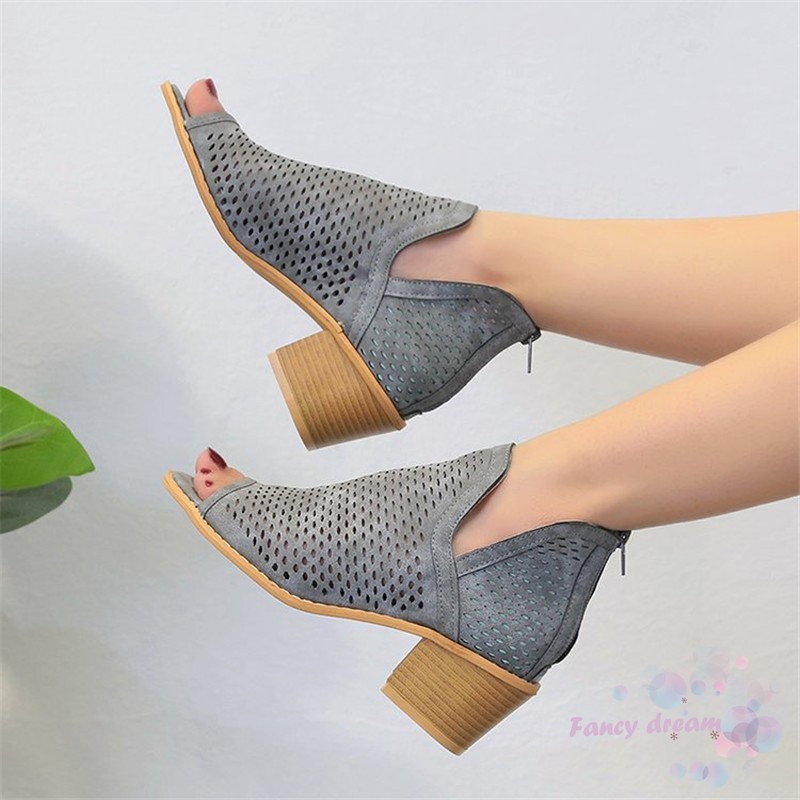 Giày Cao Gót Sandal Nữ Hở Ngón Chống Trượt Mùa Hè