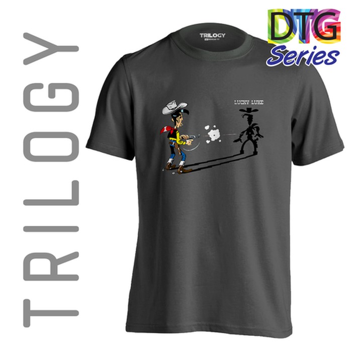 Áo Thun Họa Tiết Lucky Luke - Trilogy Dtg 0051 Độc Đáo Cá Tính