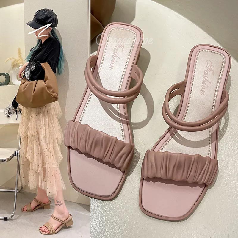 DEAL SỐC-GIÁ RẺ Dép cao gót thời trang mùa hè cho nữ Sandal cao 3cm siêu nhẹ siêu bền(có ảnh thật)