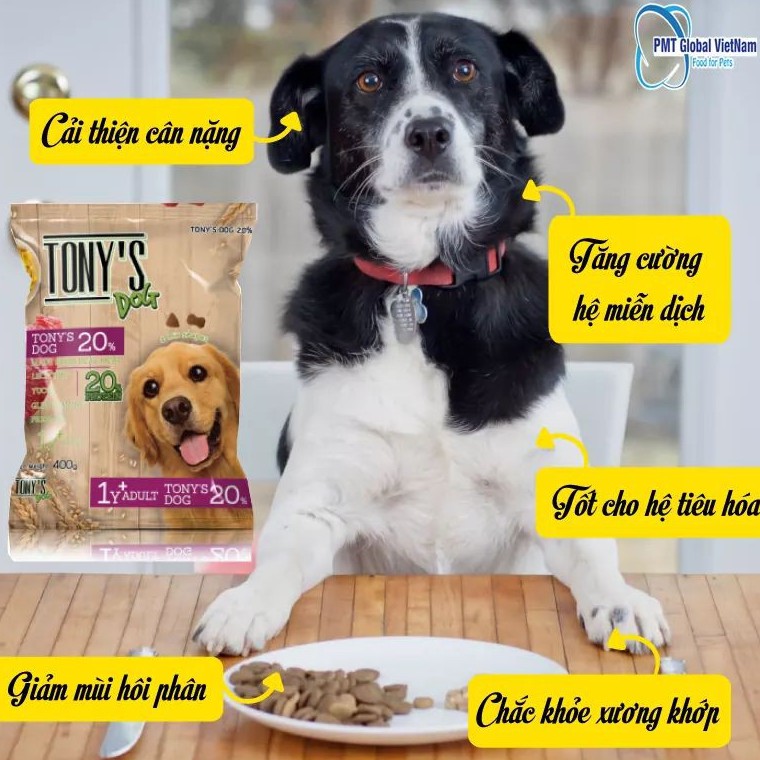 Thức ăn cho chó lớn Tony Dog 400g