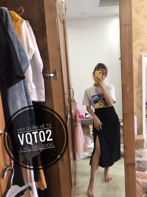 Chân váy Bigsize midi skirt 55-90kg