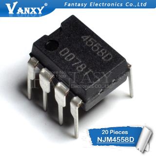 Bộ 20 Linh Kiện Điện Tử Njm4558D Dip8 Njm4558 Dip Jrc4558D Jrc4558