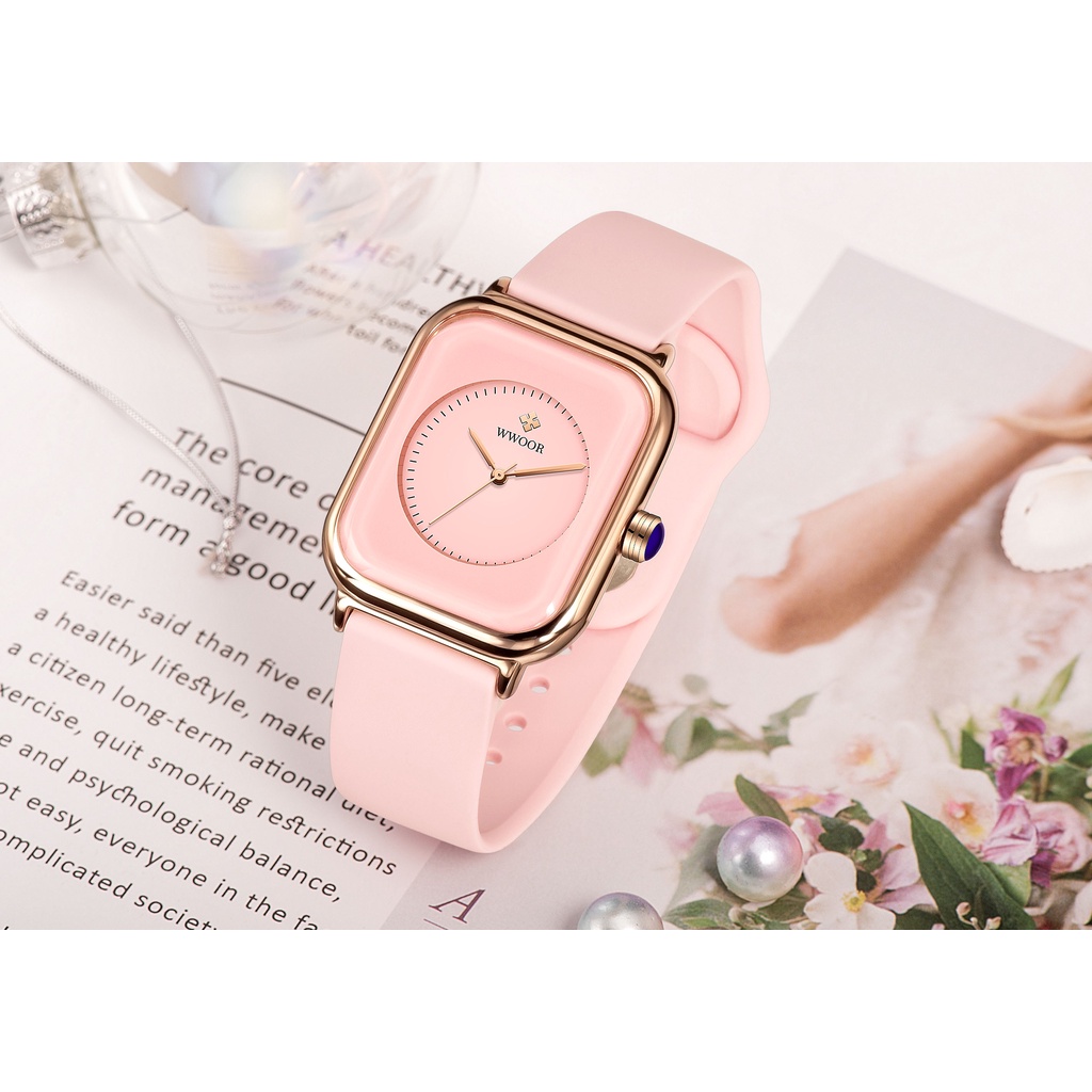Đồng Hồ Chống Thấm Nước Wwoor Kiểu Dáng Sang Trọng 8873G