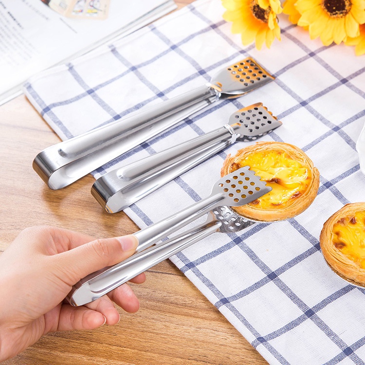 Kẹp gắp thức ăn, kẹp gắp đá lỗ bằng inox