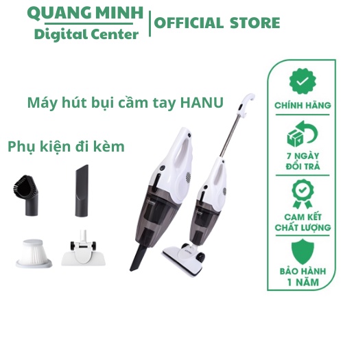 Máy hút bụi cầm tay Hanu HNV 600s Hàn Quốc với công nghệ hút lốc xoáy mạnh mẽ hút được mọi bụi bẩn, Bảo hành 24 Tháng