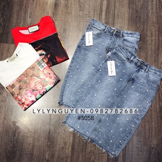 Chân váy jeans ngọc cao cấp hot hit