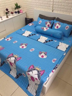 BỘ VỎ CHĂN GA GỐI DOREMON TEM THƯ