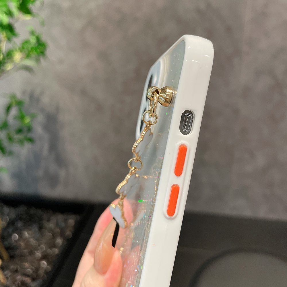 Four Leaf Clover Soft Phone Case For iPhone 11 11 Pro 11 Pro Max iPhone 12 12 Pro 12 Pro Max iPhone 13 13 Pro 13 Pro Max 13 Mini Gradient Bling Glitter Star Cover