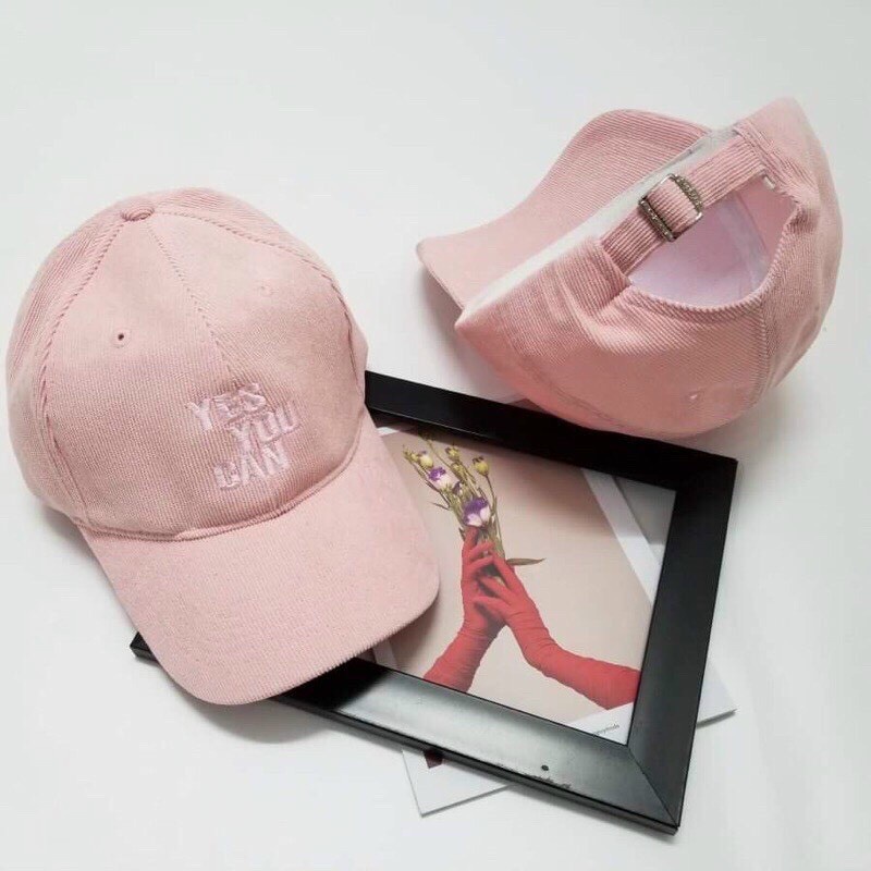 Mũ lưỡi trai ❤️Nón kết thêu chữ Yes You Can phong cách Ulzzang form unisex nam nữ AQ STORE