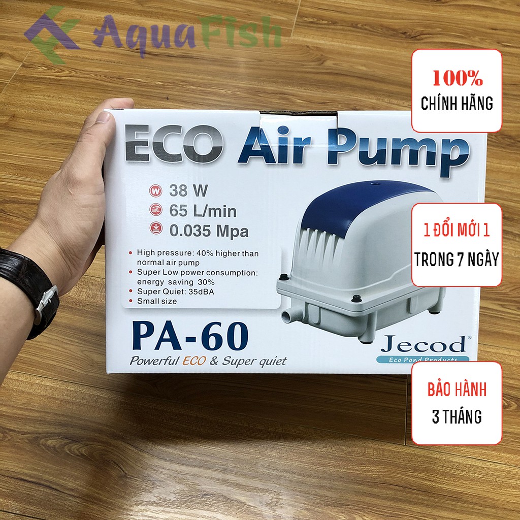 Máy Sục Khí Oxy Chuyên Dụng Cho Hồ Cá Koi Jecod Eco PA 35-45-60-80-100-150-200 (máy sủi khí chạy rất êm, tiết kiệm điện)