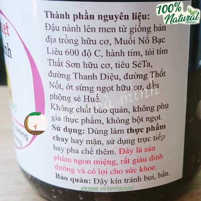 KHO QUẸT ĐẬU NÀNH THUẦN CHAY HỮU CƠ TỰ NHIÊN - Thực phẩm dưỡng sinh hữu cơ nguyên chất