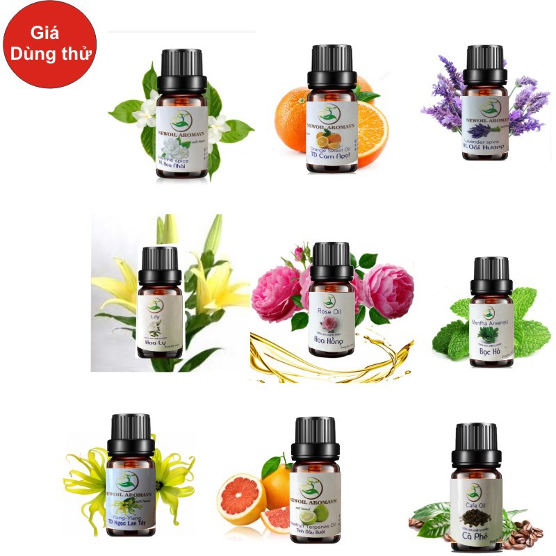 Tinh dầu nguyên chất thiên nhiên VIÊN HÀN LÂM loại 10ml.30ml.50ml.100ml (Giá dùng thử)