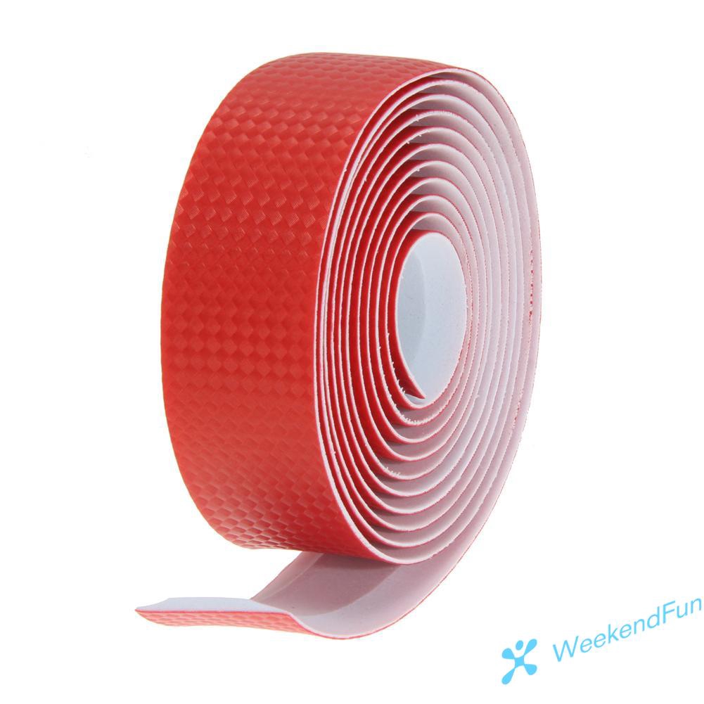 Băng Quấn Sợi Cacbon + 2 Nút Chốt Gắn Ghi Đông Xe Đạp Trang Trí Nhiều Màu Tùy Chọn