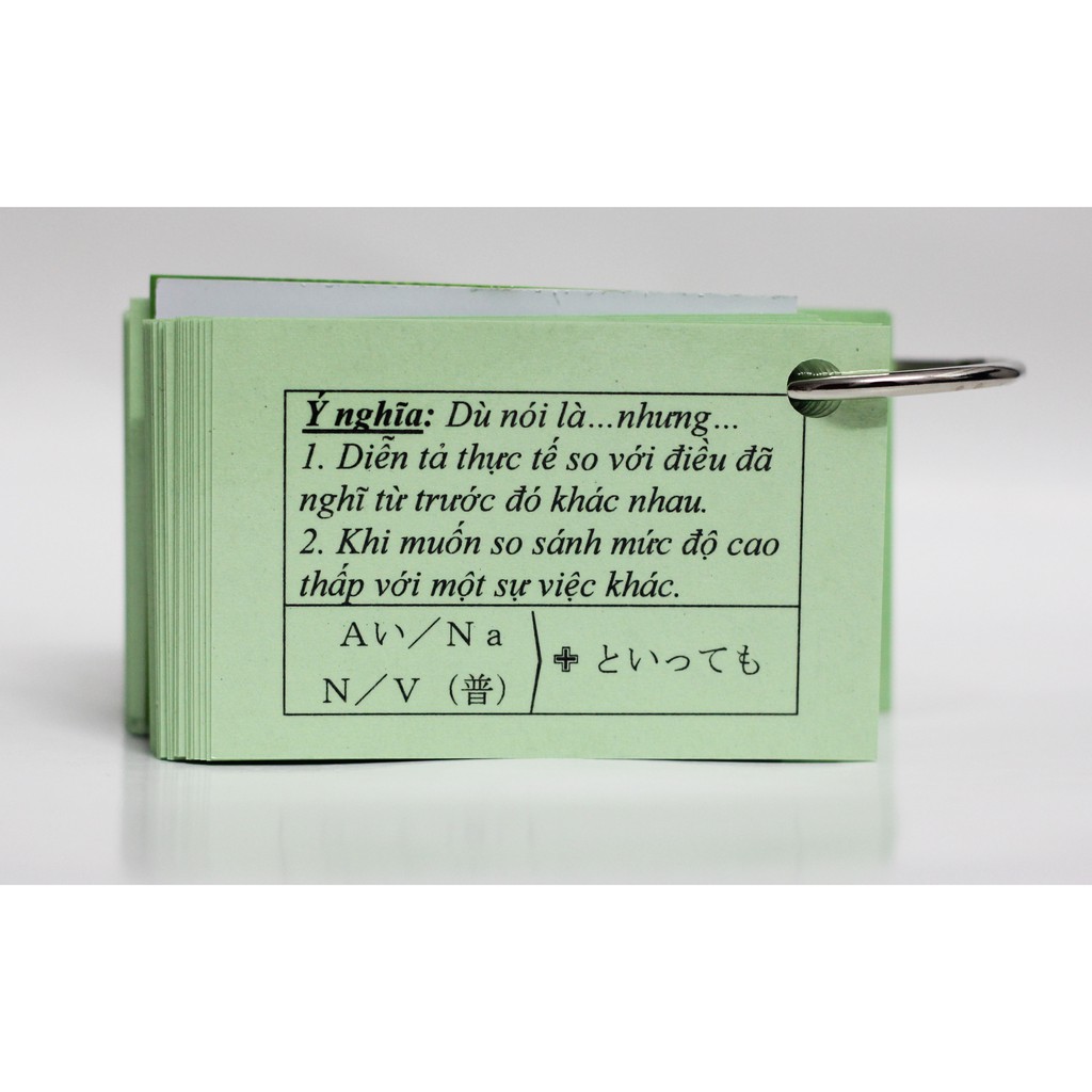 Thẻ Học Ngữ Pháp Tiếng Nhật Trung Cấp N3 - Flashcards Bunpou Soumatome N3