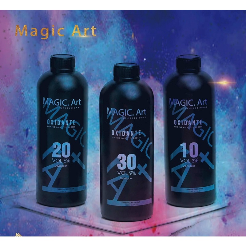 Oxy trợ nhuộm MAGIC AIR hương bạc hà chống xót da đầu chai 1000ml