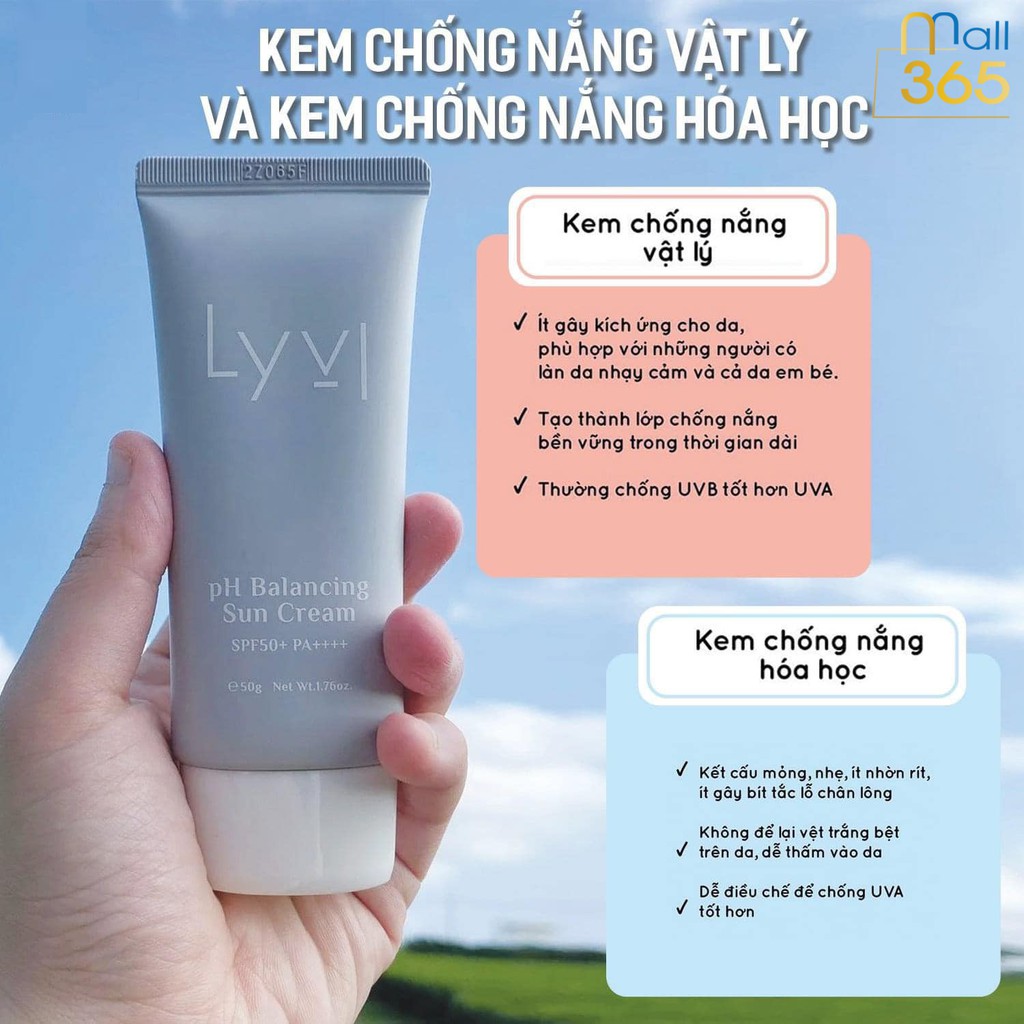 KEM CHỐNG NẮNG VẬT LÝ LYVL NỘI ĐỊA HÀN QUỐC